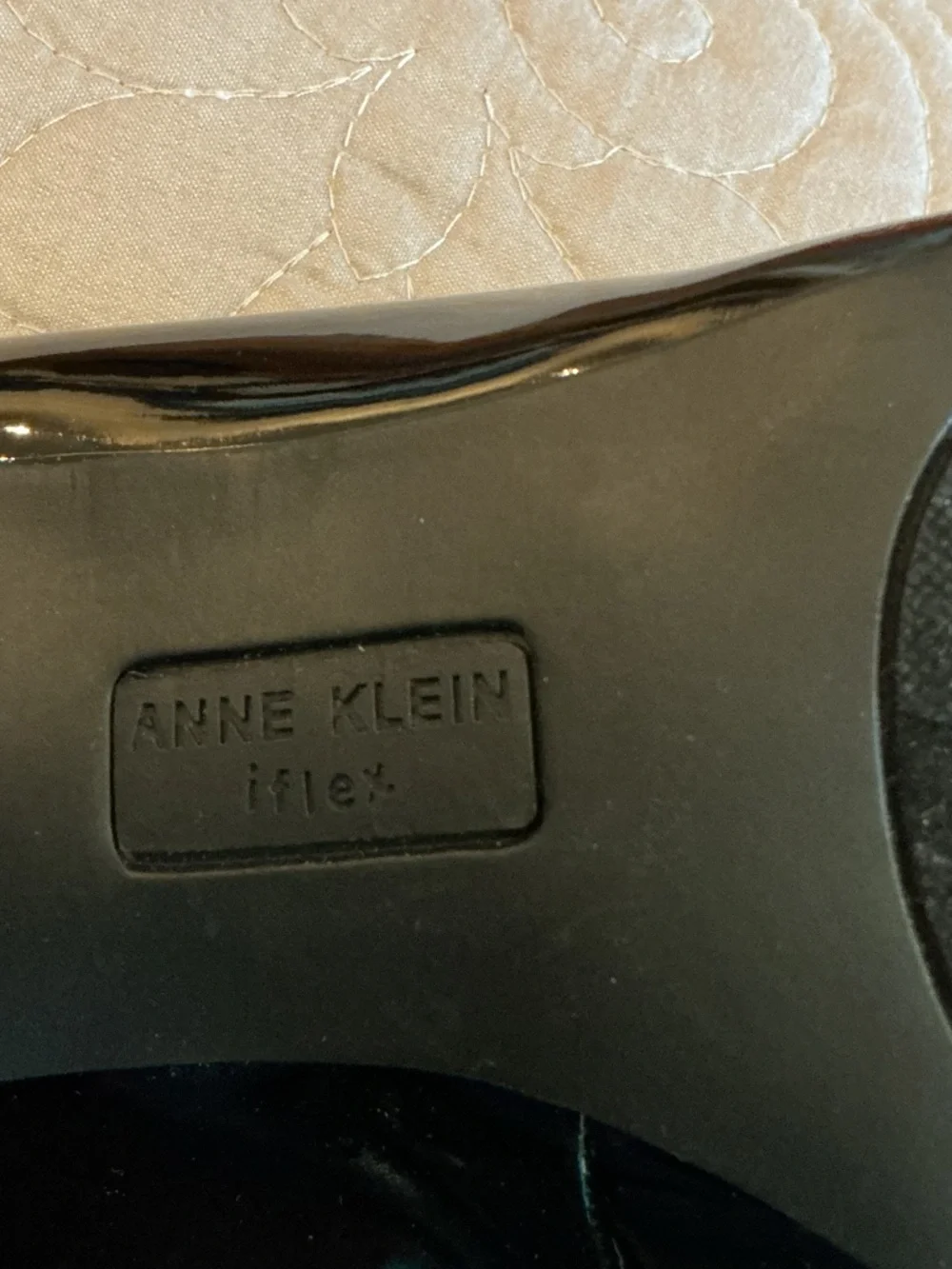 Anne Klein Elena Black Patent iFlex Pointed Slingback Heels Size 10 NWOT
